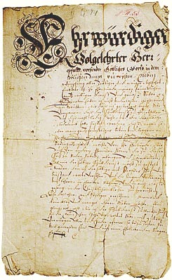 Bitt- und Bewerbungsschreiben, 1668
