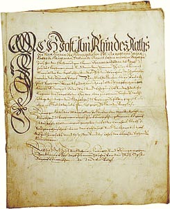 Rechtsinstrument Hüttikon, 1653