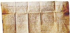 älteste Urkunde der ehemaligen Zivilgemeinde Oberglatt, 1397