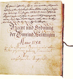 Gemeindebuch Weiningen, 1754