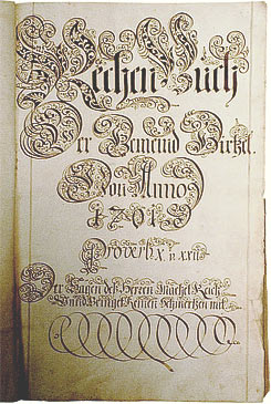 Rechnungsbuch Hirzel, bis 1767