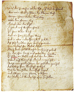 Gedicht Hütten, 1752